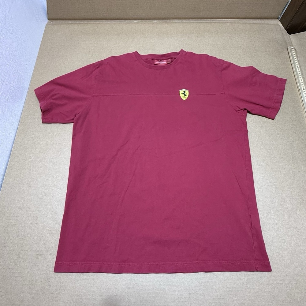 Ferrari Men's Graphic T Shirt Embroidered Shield Red XL